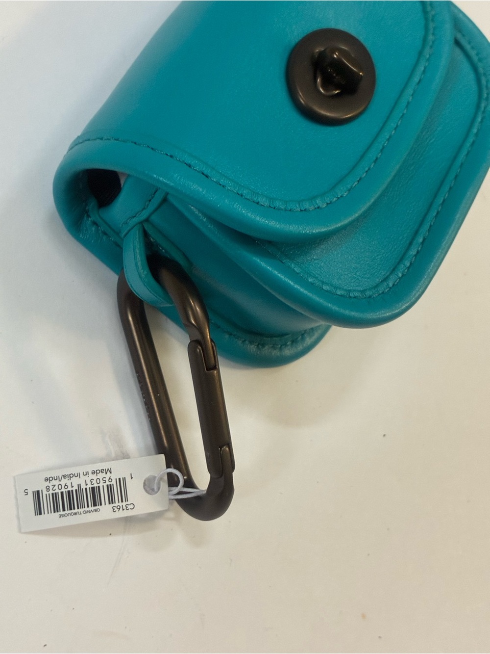 Coach Heritage Turnlock Blue/Turquoise Bag Charm / Mini Card Case # C3163 NWT - Picture 6 of 11
